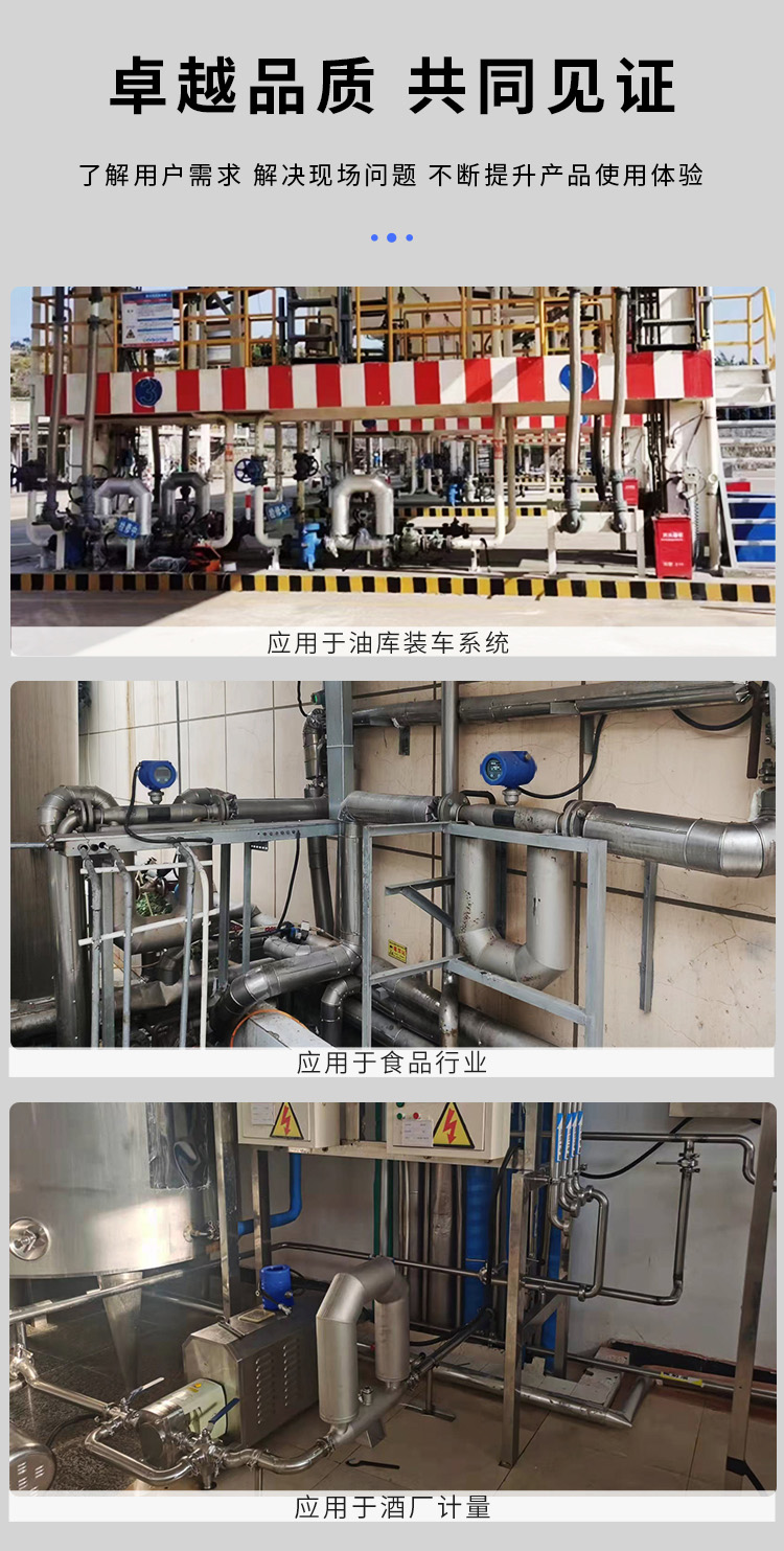 衛(wèi)生型質(zhì)量流量計(jì)現(xiàn)場安裝使用圖